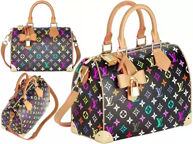 louis vuitton speedy black handbags for women 3D model