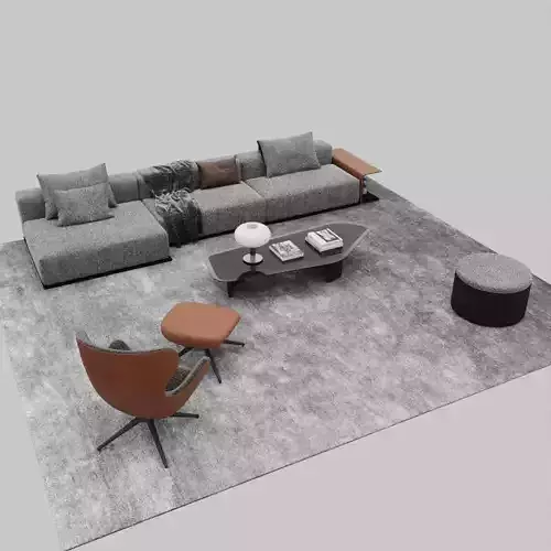 Classic sofa set13 3D model
