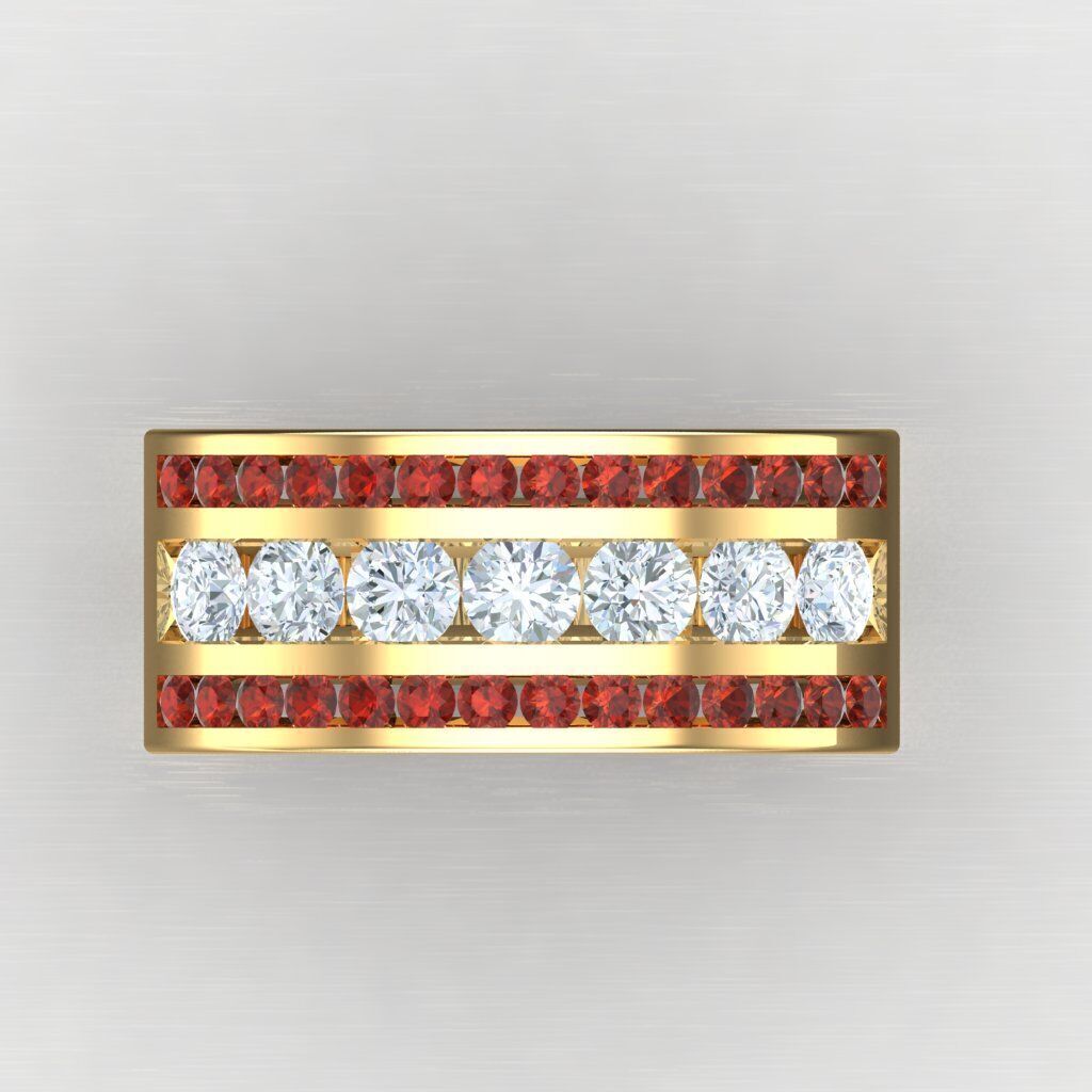 Modern Men Ring 3D CAD File 6MR014 3D print model_14