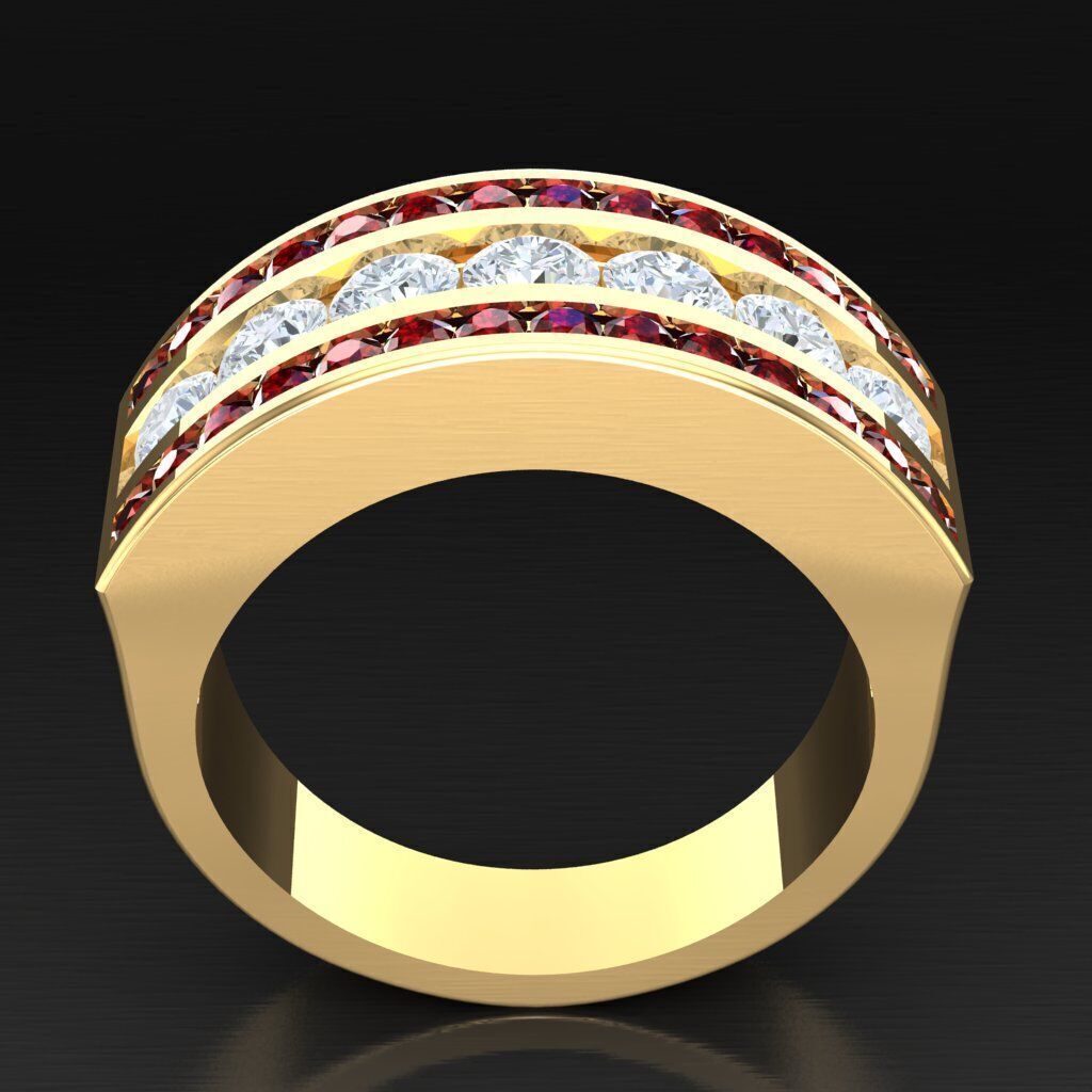 Modern Men Ring 3D CAD File 6MR014 3D print model_9