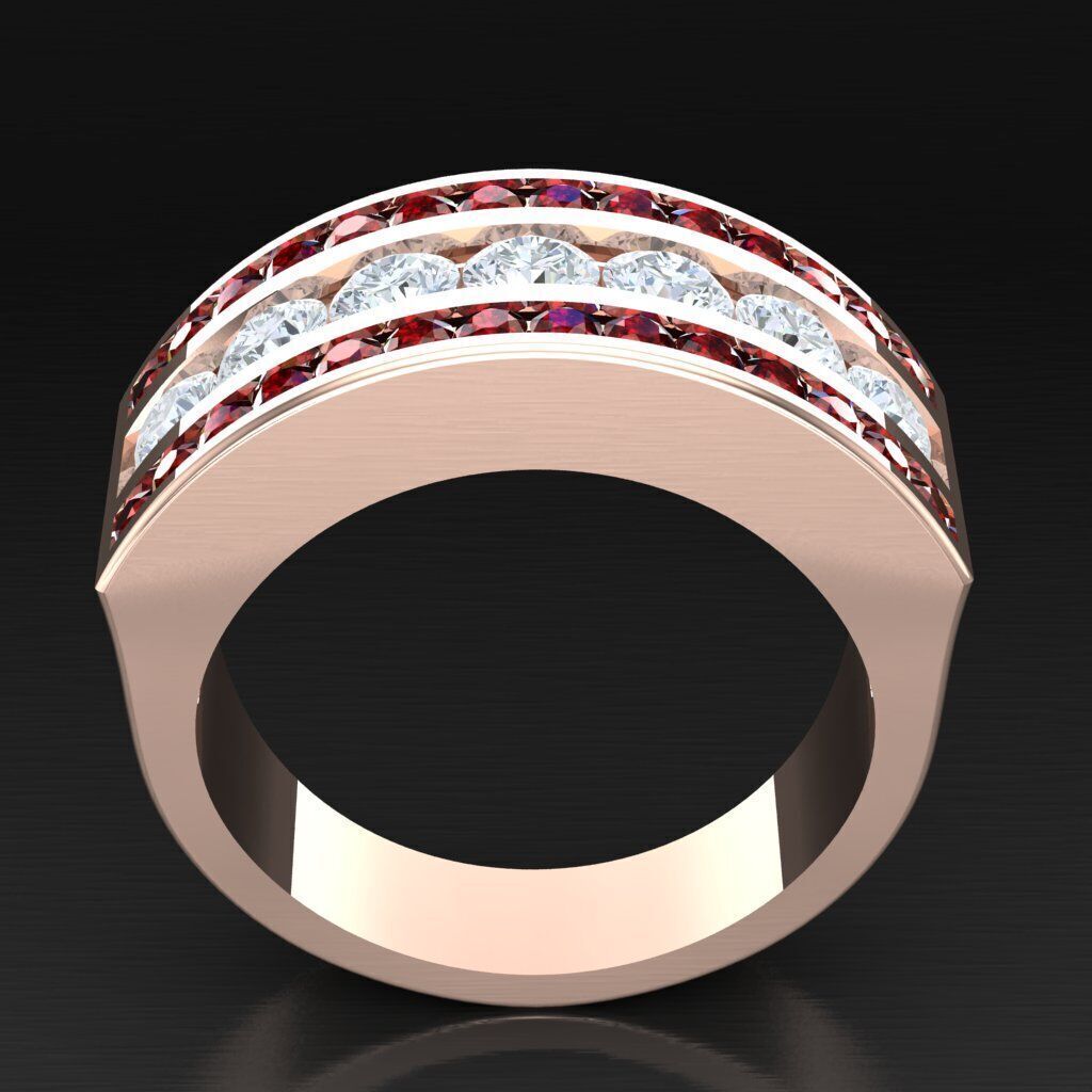 Modern Men Ring 3D CAD File 6MR014 3D print model_2