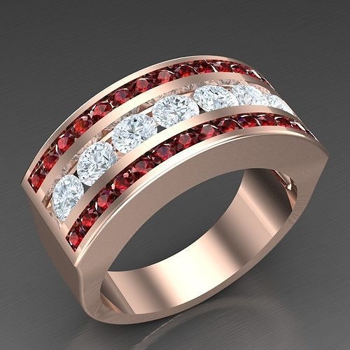 Modern Men Ring 3D CAD File 6MR014 3D print model
