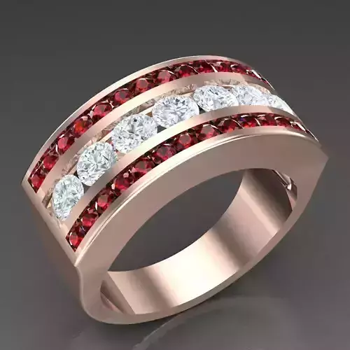 Modern Men Ring 3D CAD File 6MR014