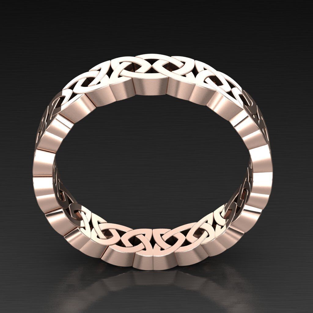 Modern Men Ring 3D CAD File 6MR011 3D print model_3
