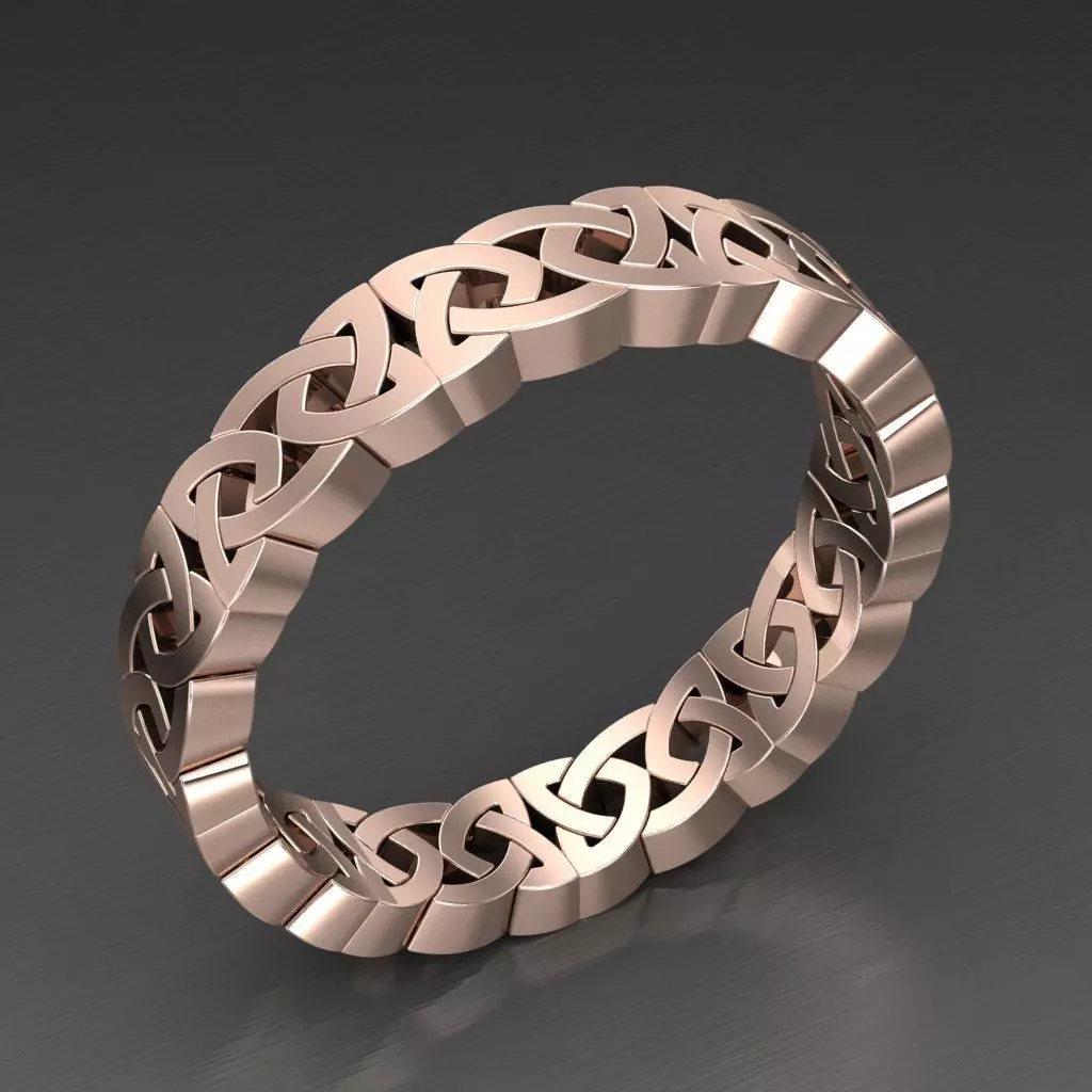 Modern Men Ring 3D CAD File 6MR011 3D print model_0