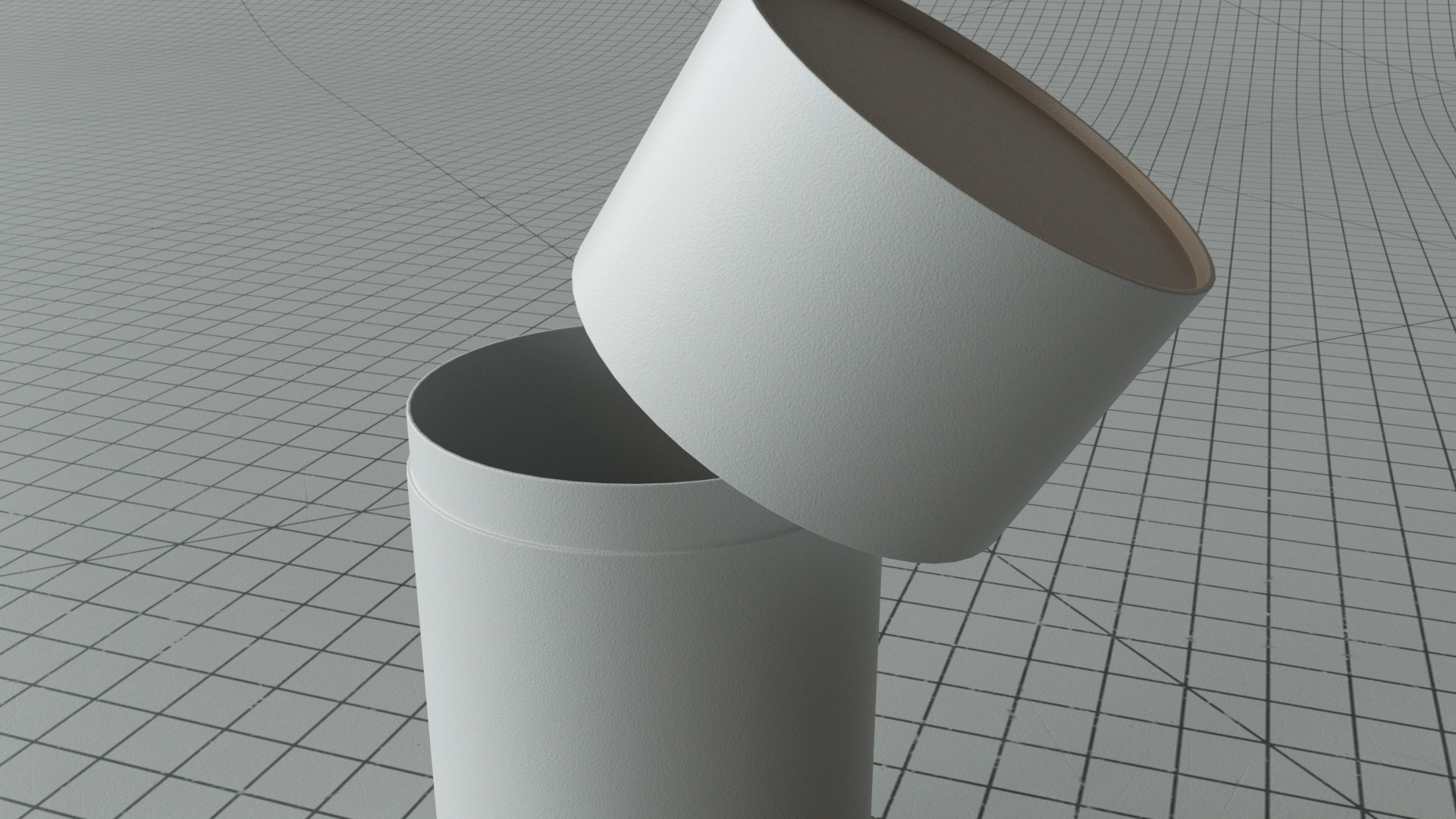 Paper Box Round Tall 3D model_2