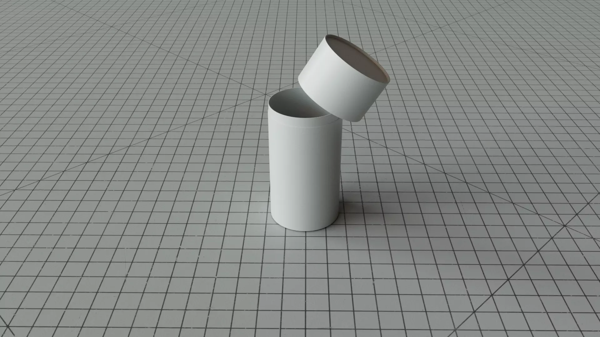 Paper Box Round Tall 3D model_0