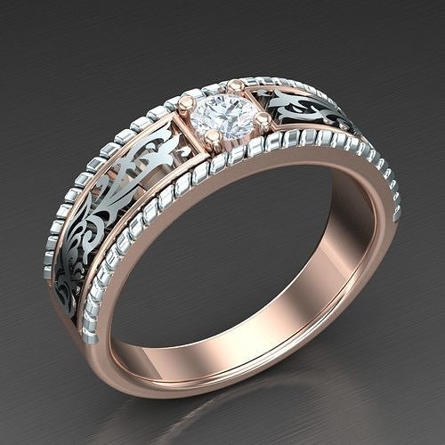 Modern Men Ring 3D CAD File 6MR006 3D print model
