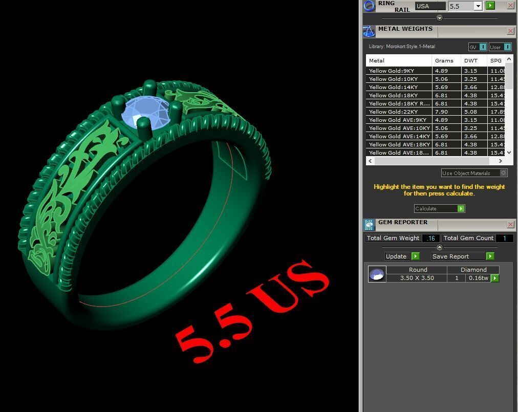 Modern Men Ring 3D CAD File 6MR006 3D print model_1