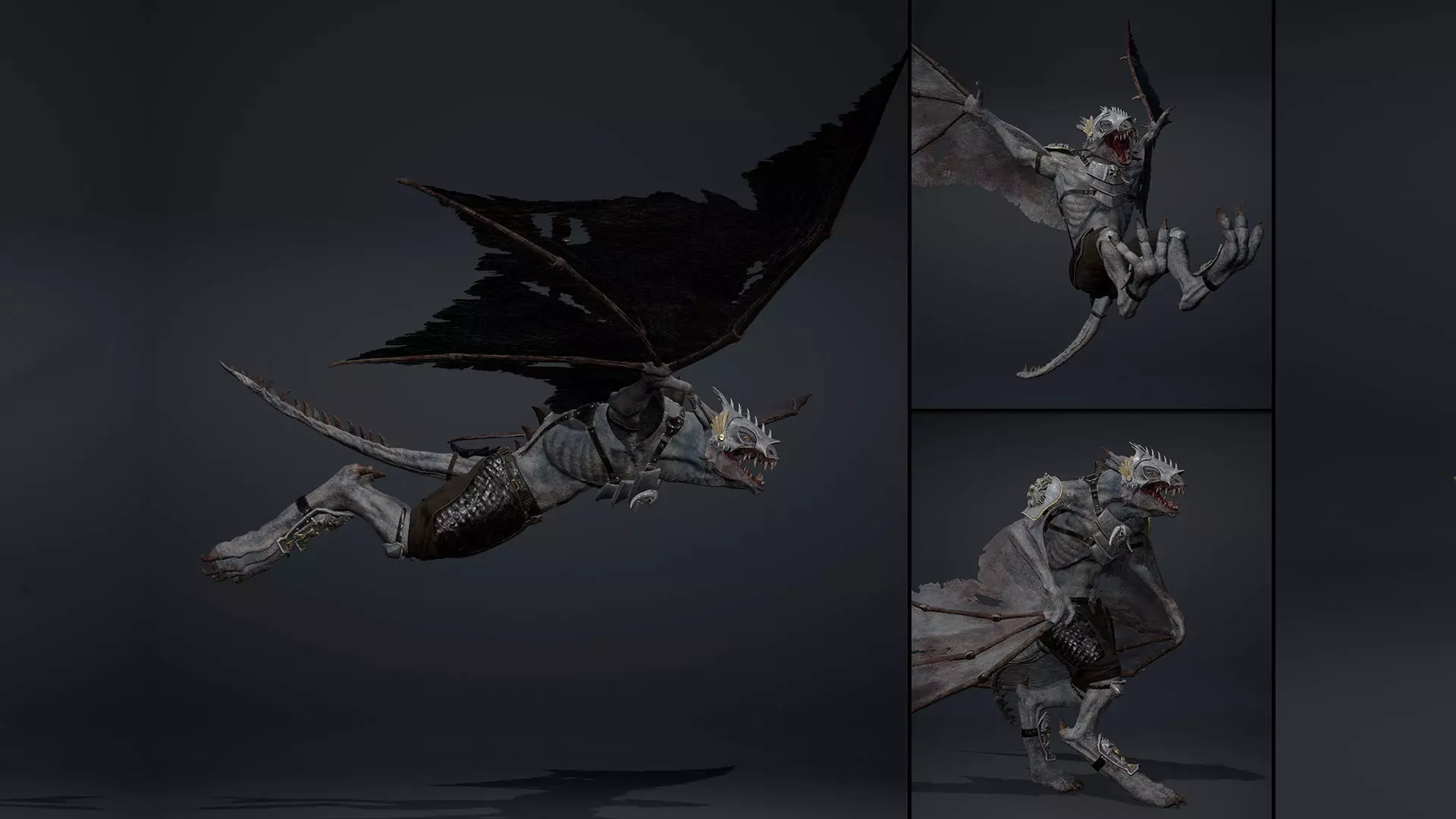 Mist Spearman Wing1 Low-poly 3D model