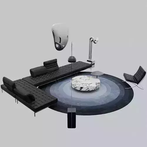 Classic sofa set14 3D model