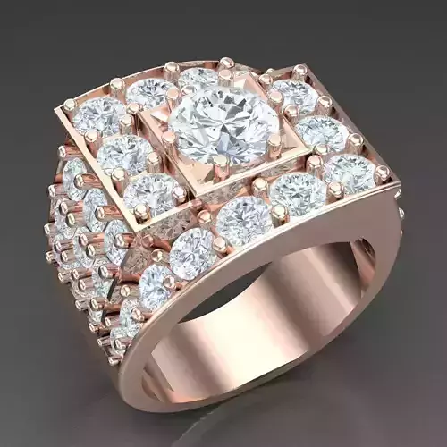 Modern Men Ring 3D CAD File 6MR001