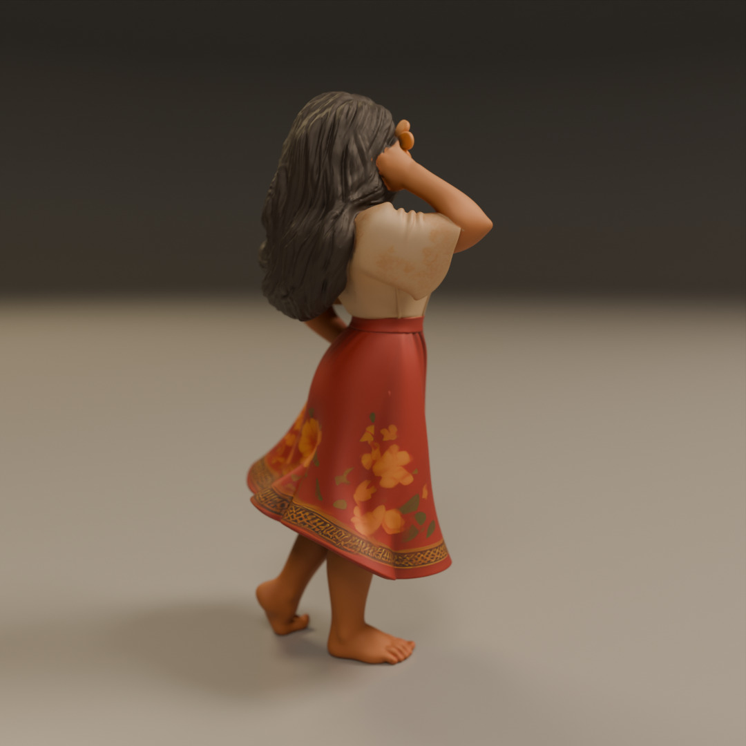 filipina pin-up 3D print model_7