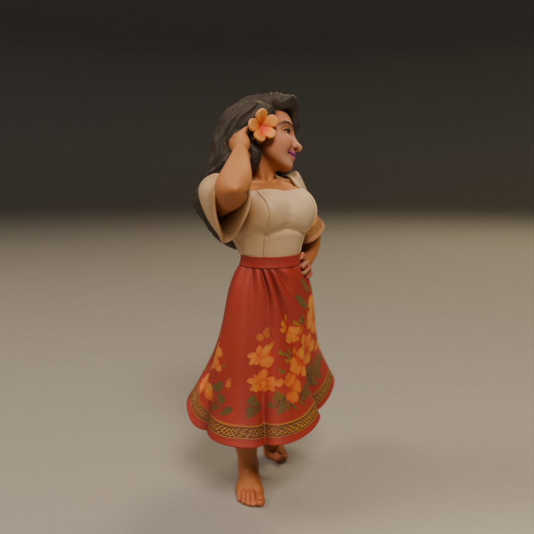 filipina pin-up 3D print model_4