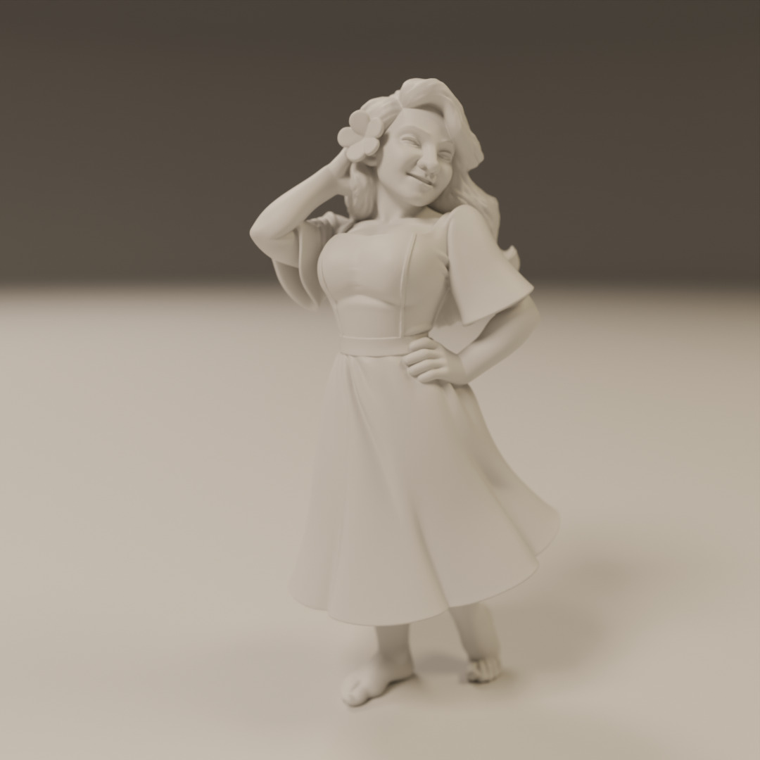 filipina pin-up 3D print model_16
