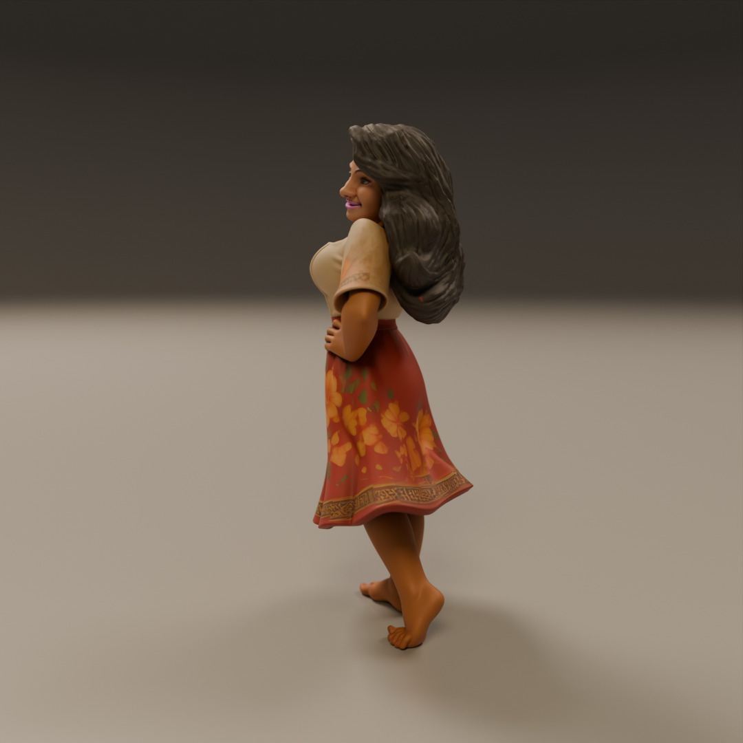 filipina pin-up 3D print model_2