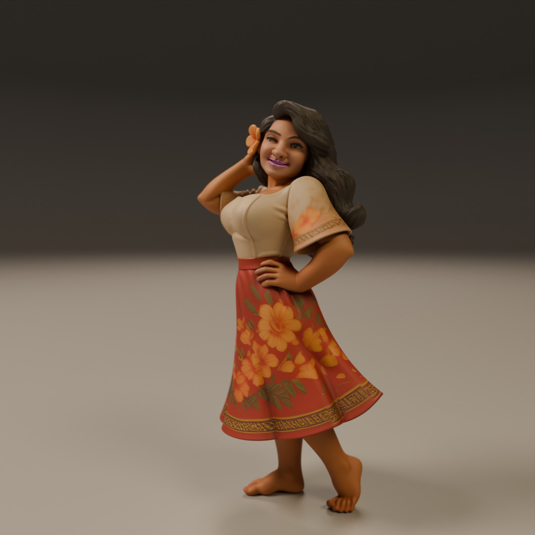 filipina pin-up 3D print model_5