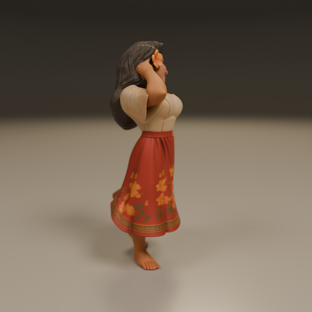 filipina pin-up 3D print model_1