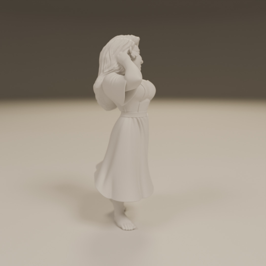 filipina pin-up 3D print model_9