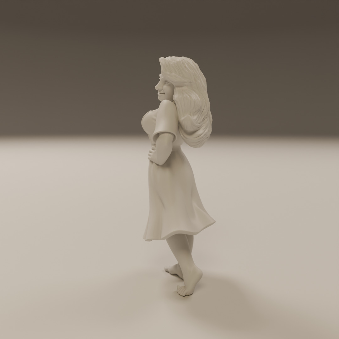 filipina pin-up 3D print model_10