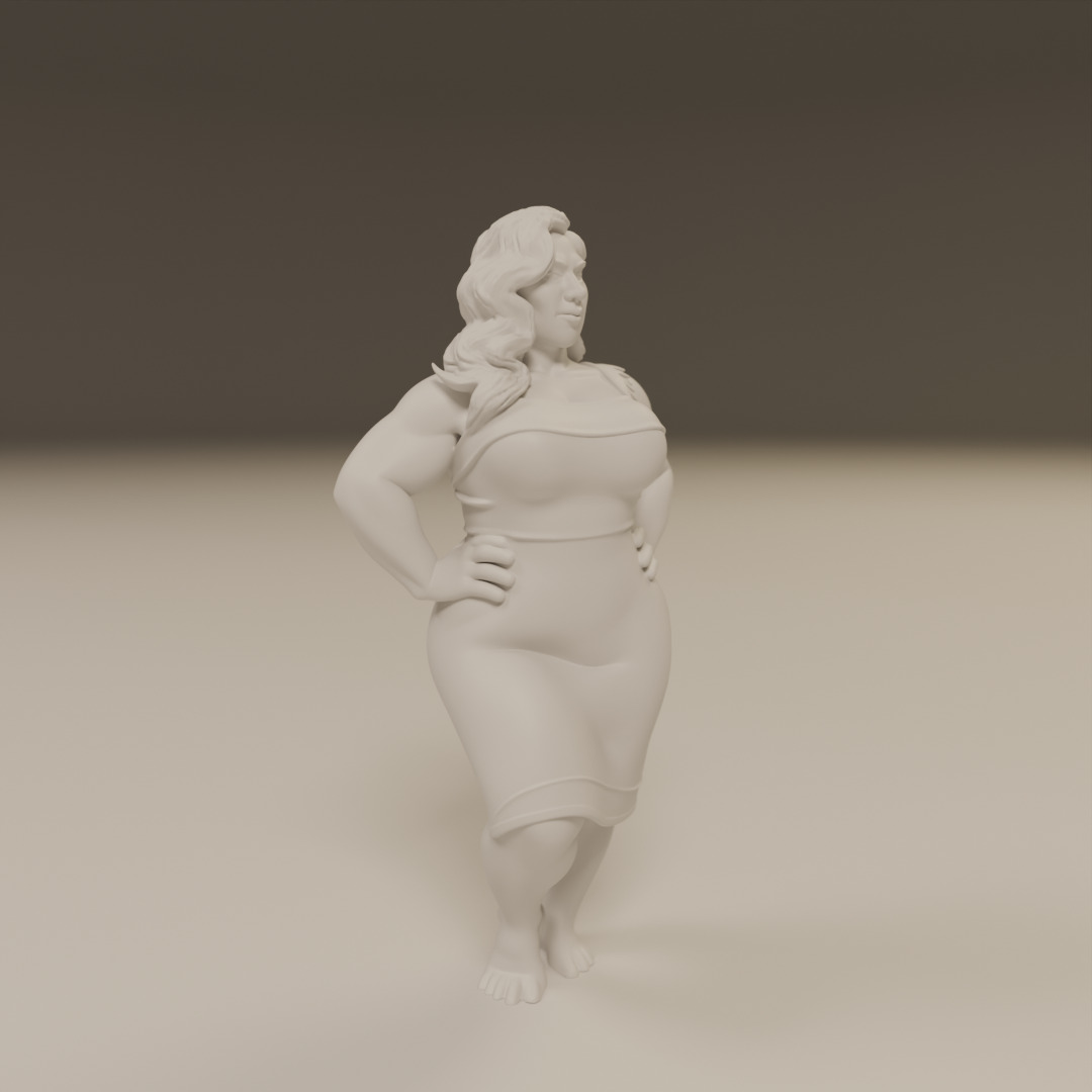 Maori pin-up 3D print model_12