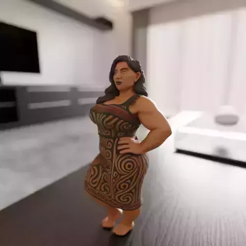 Maori pin-up 3D print model