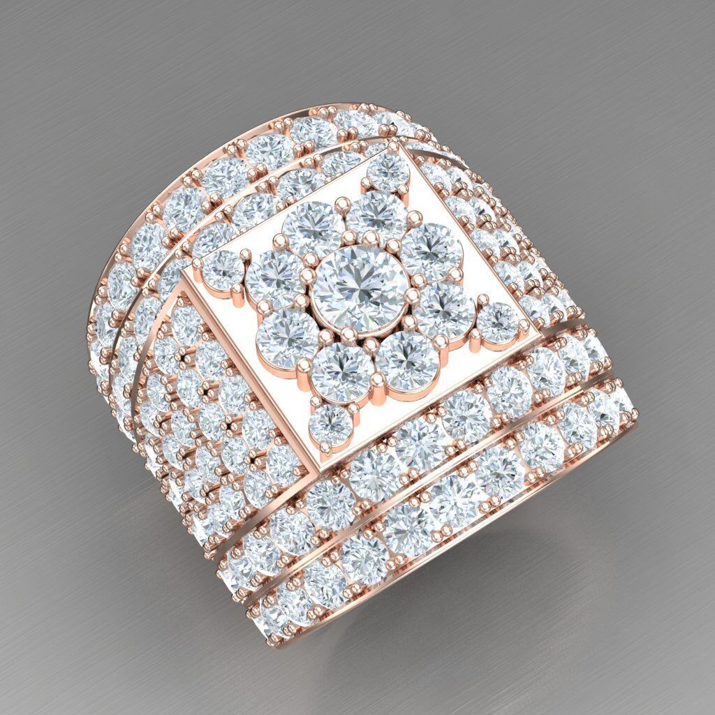 Modern Men Ring 3D CAD File 5MR090 3D print model_11