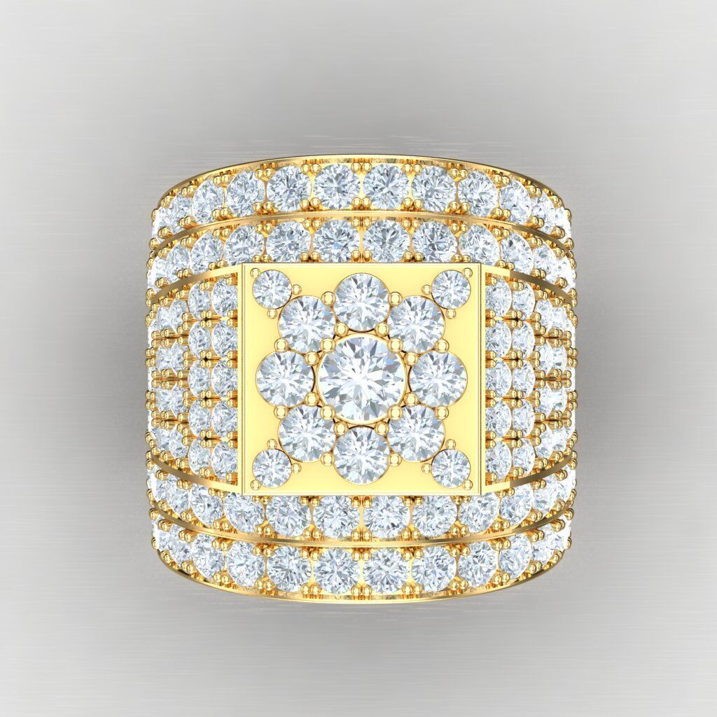 Modern Men Ring 3D CAD File 5MR090 3D print model_10