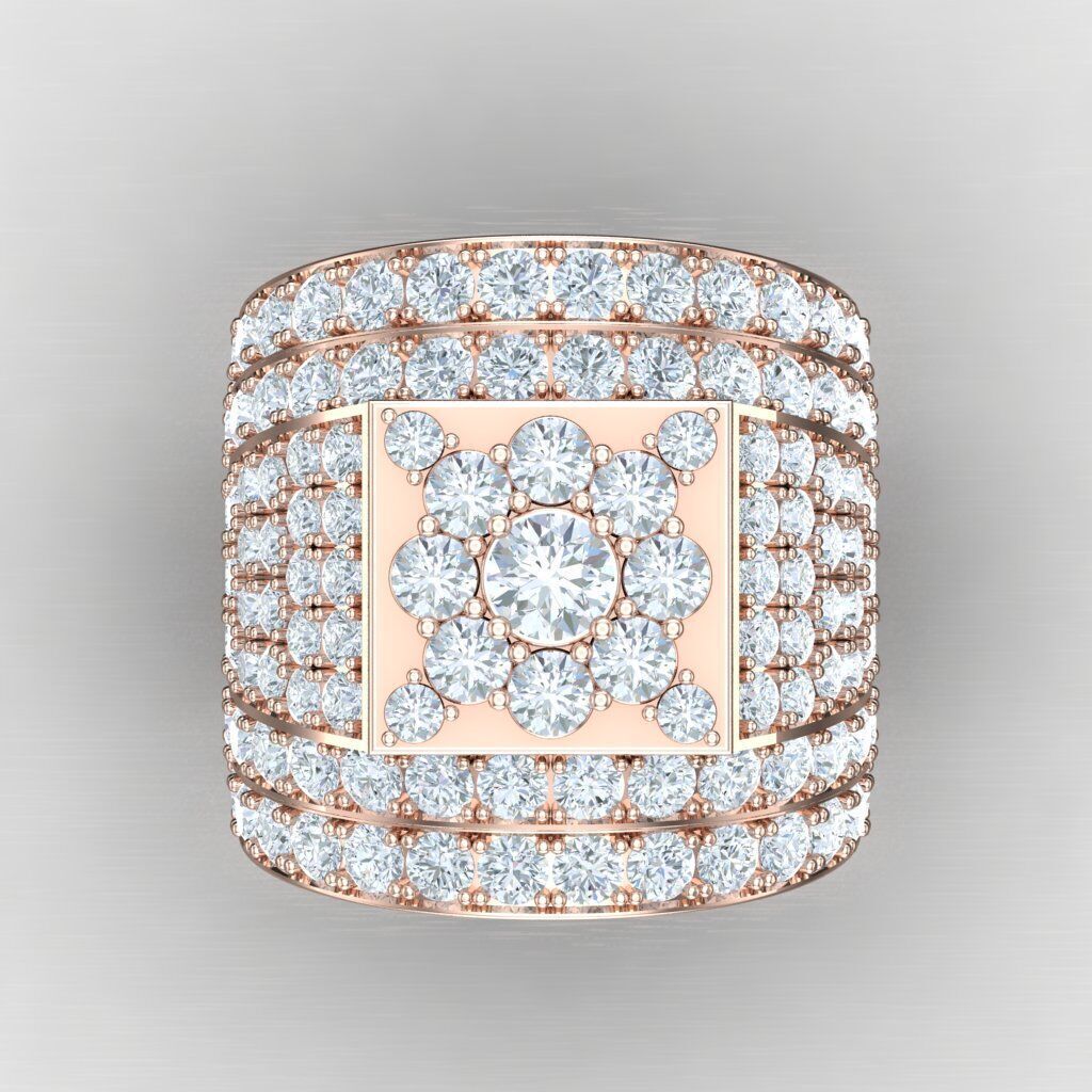 Modern Men Ring 3D CAD File 5MR090 3D print model_9