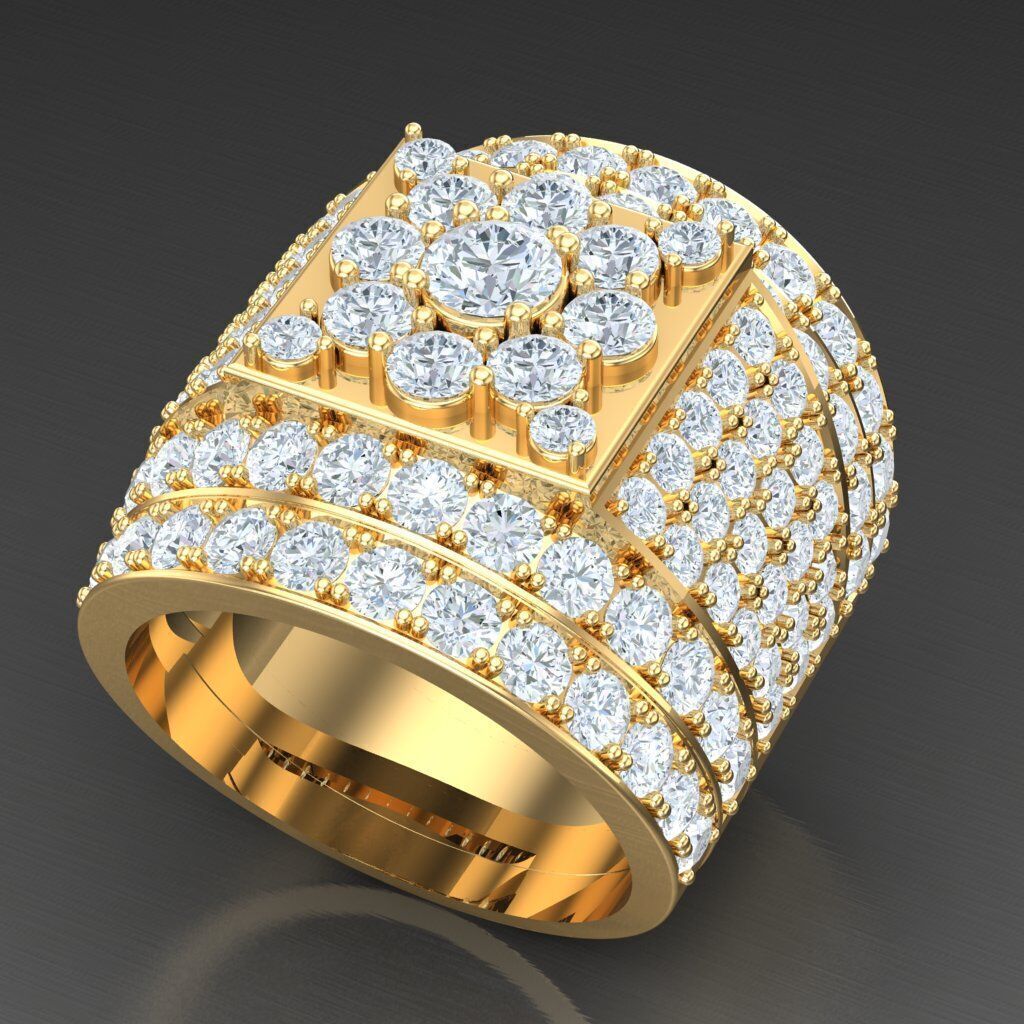 Modern Men Ring 3D CAD File 5MR090 3D print model_8