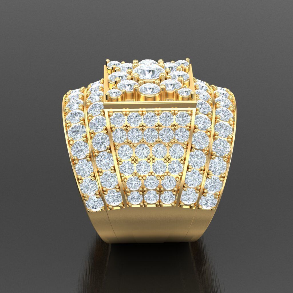 Modern Men Ring 3D CAD File 5MR090 3D print model_13