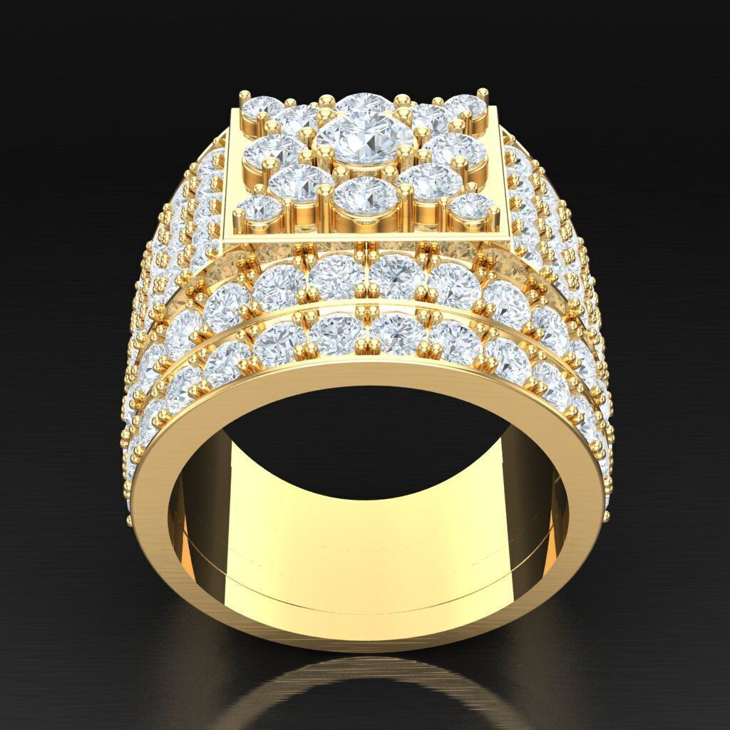 Modern Men Ring 3D CAD File 5MR090 3D print model_4