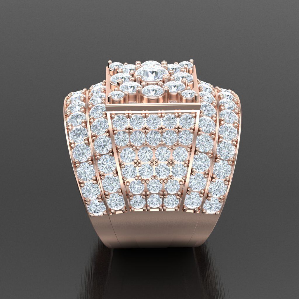 Modern Men Ring 3D CAD File 5MR090 3D print model_12