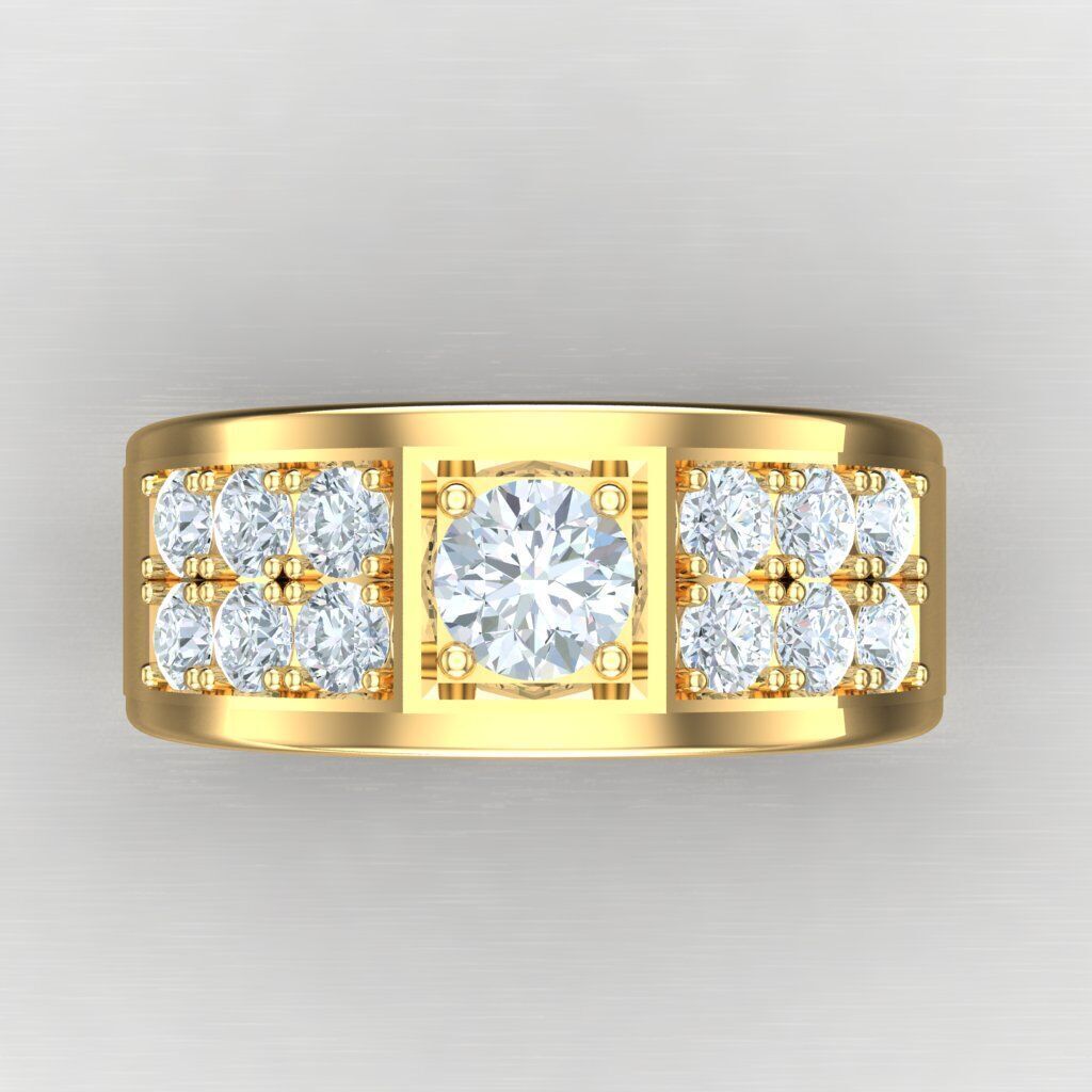 Modern Men Ring 3D CAD File 5MR089 3D print model_10