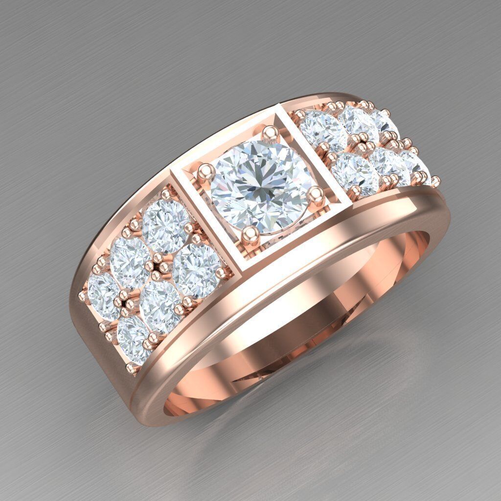 Modern Men Ring 3D CAD File 5MR089 3D print model_11