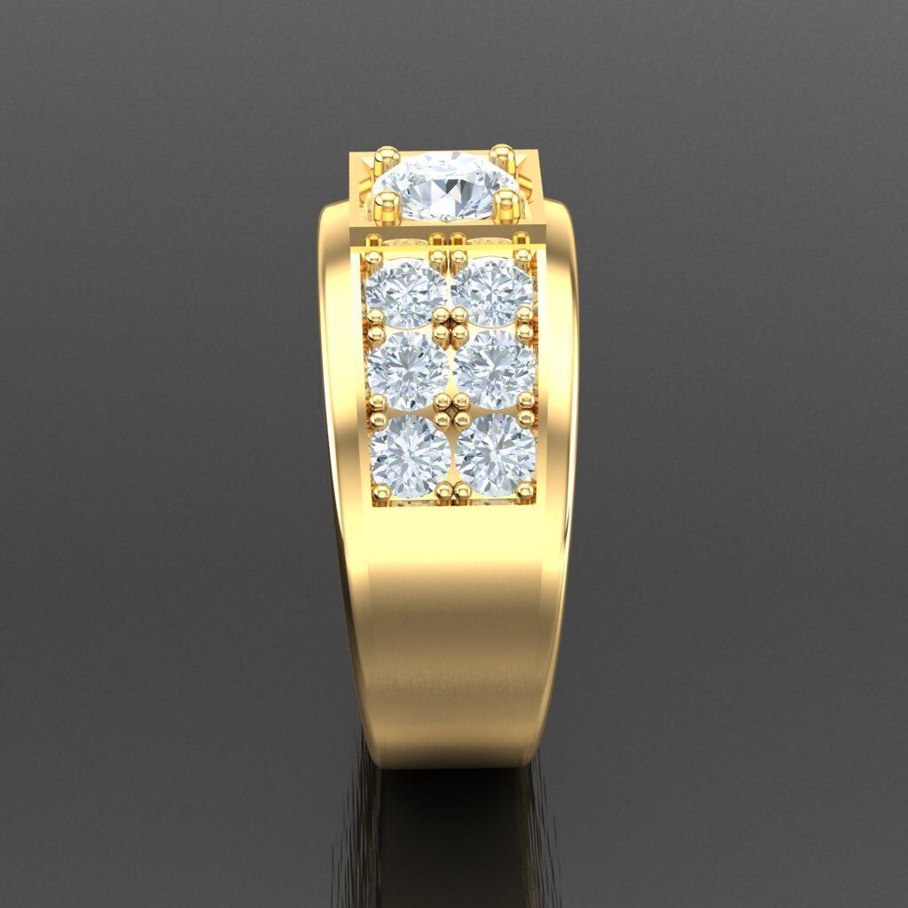 Modern Men Ring 3D CAD File 5MR089 3D print model_13