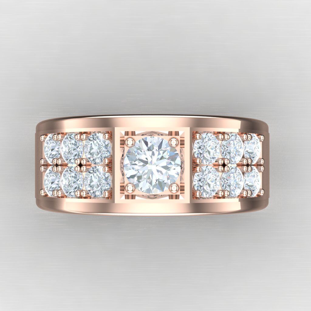 Modern Men Ring 3D CAD File 5MR089 3D print model_9