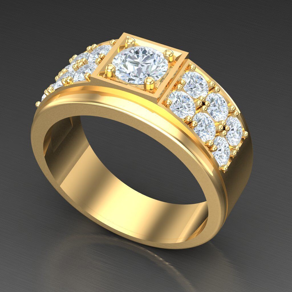 Modern Men Ring 3D CAD File 5MR089 3D print model_8