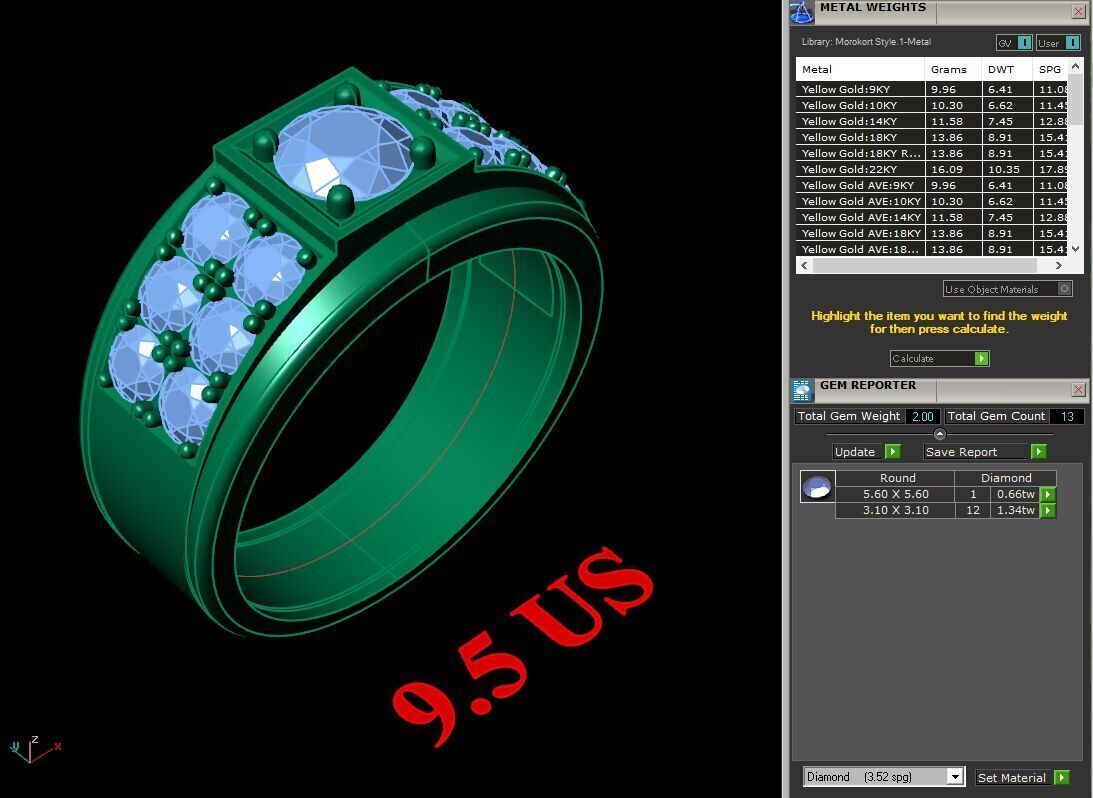 Modern Men Ring 3D CAD File 5MR089 3D print model_1