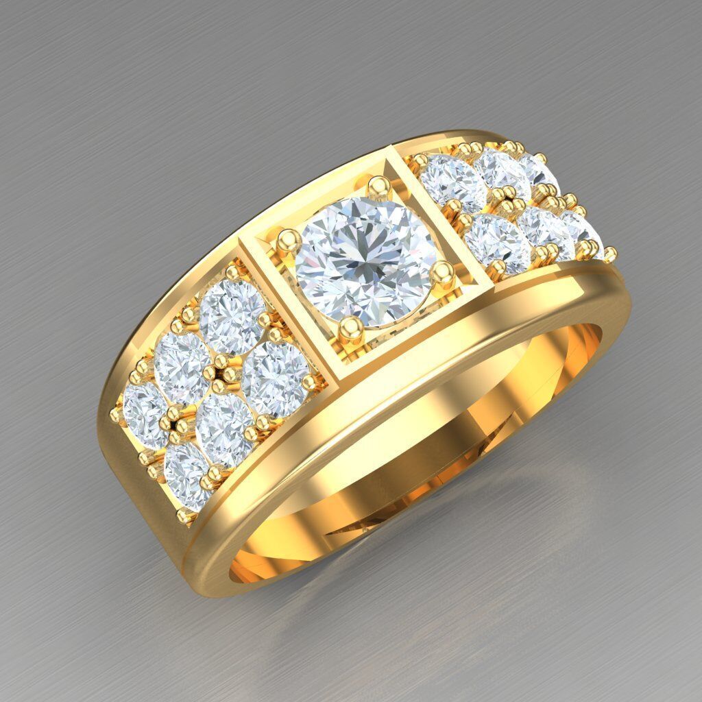 Modern Men Ring 3D CAD File 5MR089 3D print model_6