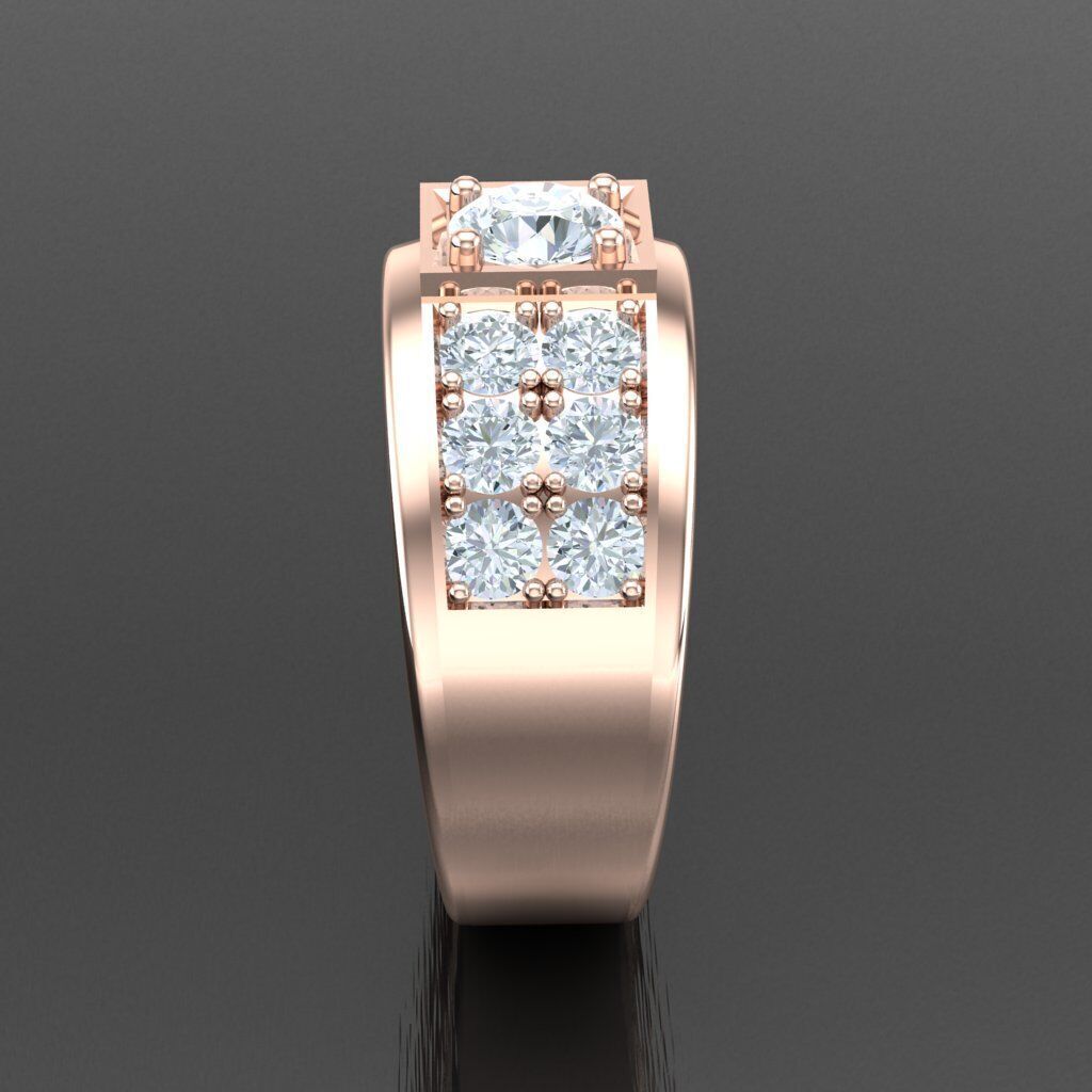 Modern Men Ring 3D CAD File 5MR089 3D print model_12