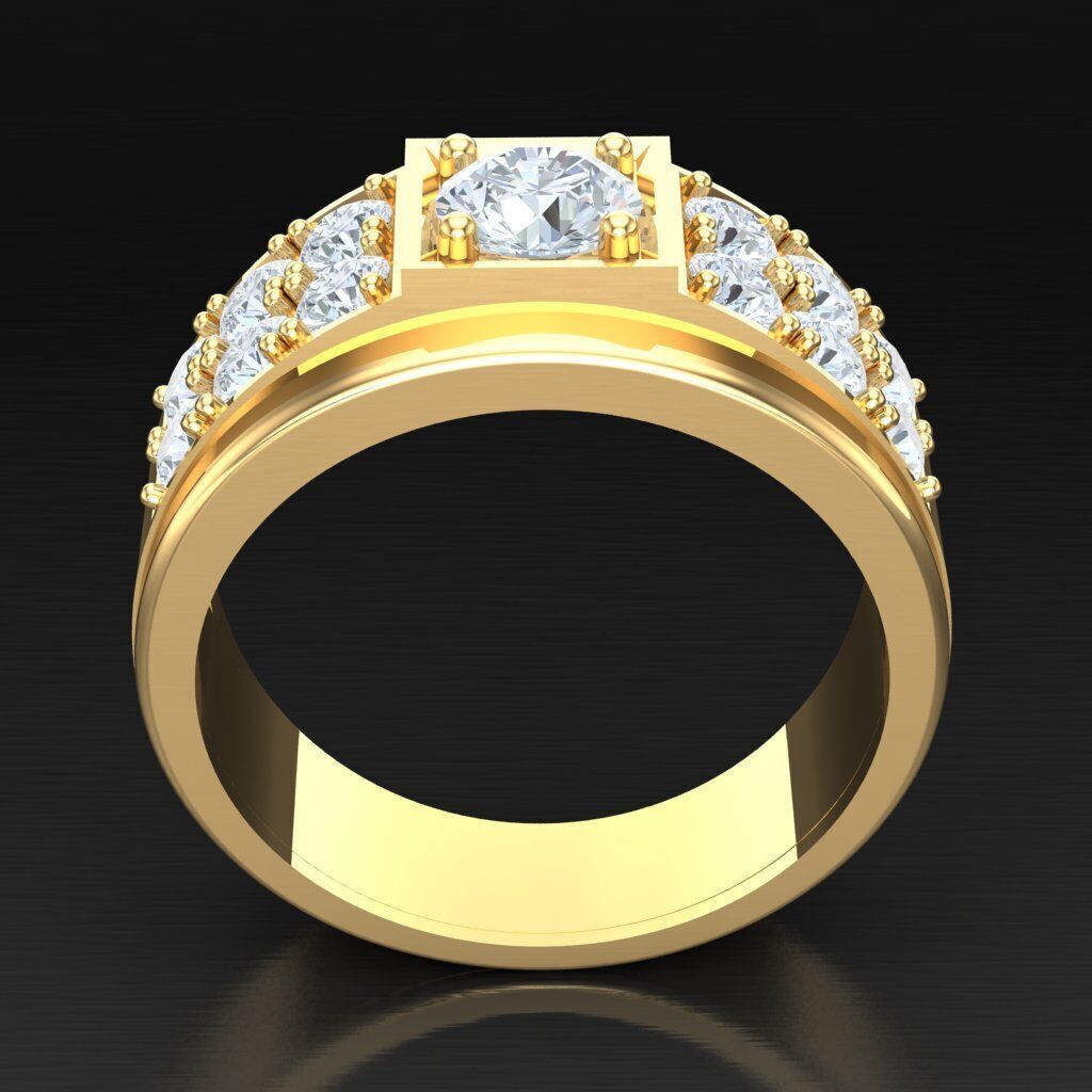 Modern Men Ring 3D CAD File 5MR089 3D print model_4