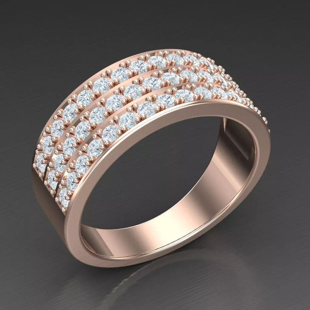 Modern Men Ring 3D CAD File 5MR088 3D print model_0