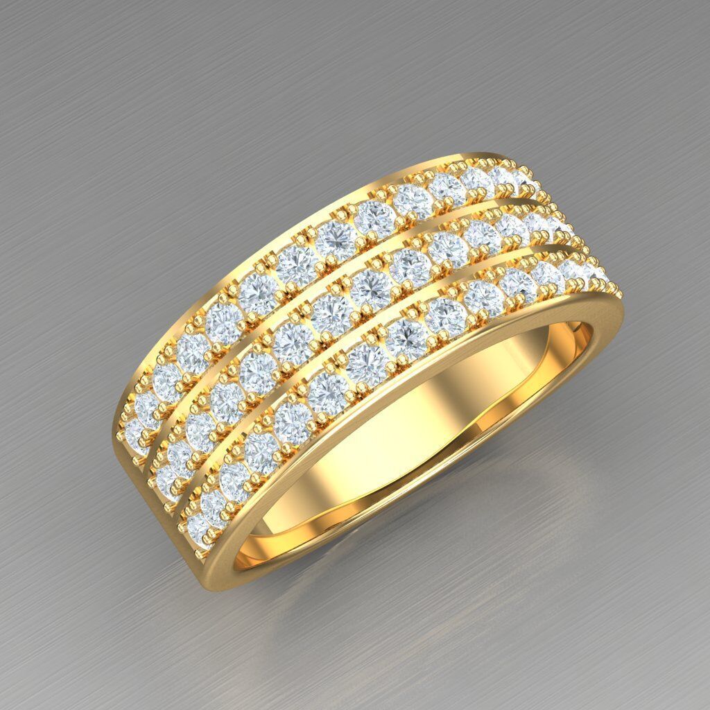 Modern Men Ring 3D CAD File 5MR088 3D print model_6