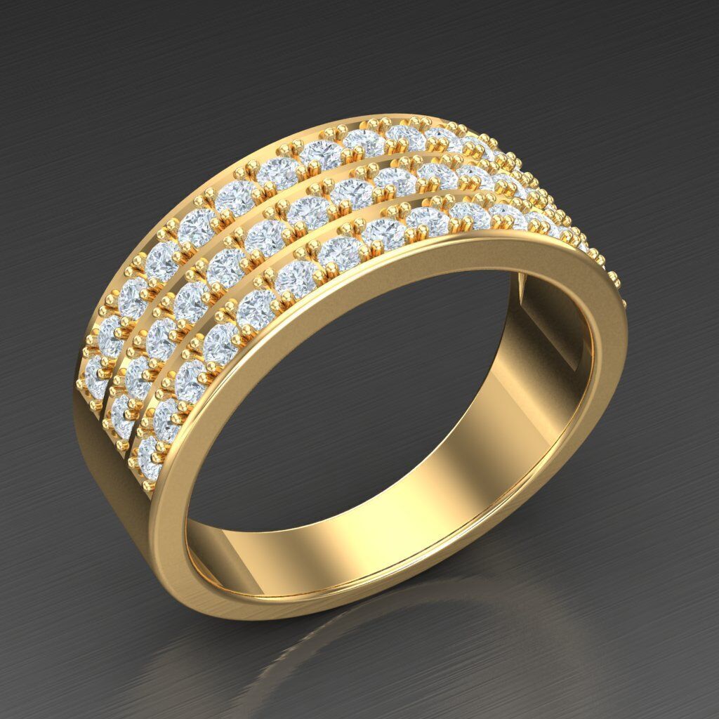 Modern Men Ring 3D CAD File 5MR088 3D print model_2