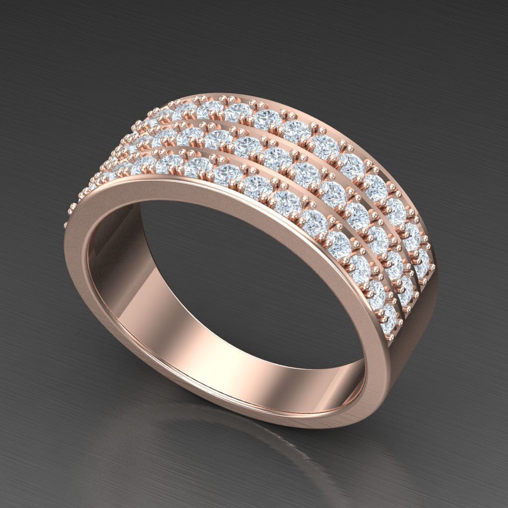 Modern Men Ring 3D CAD File 5MR088 3D print model_5
