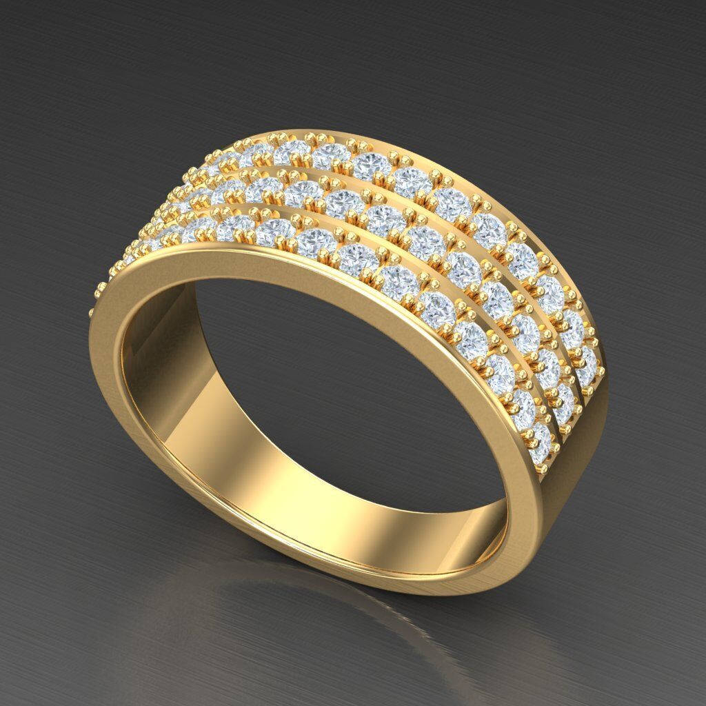 Modern Men Ring 3D CAD File 5MR088 3D print model_8