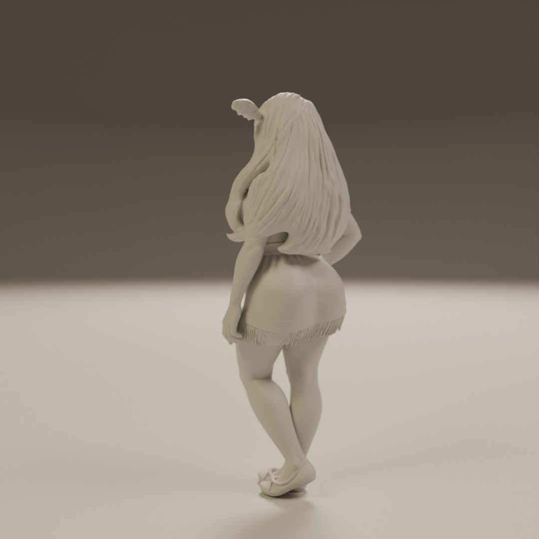 native american pin-up 3D print model_14
