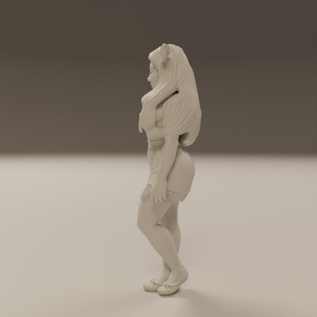 native american pin-up 3D print model_10