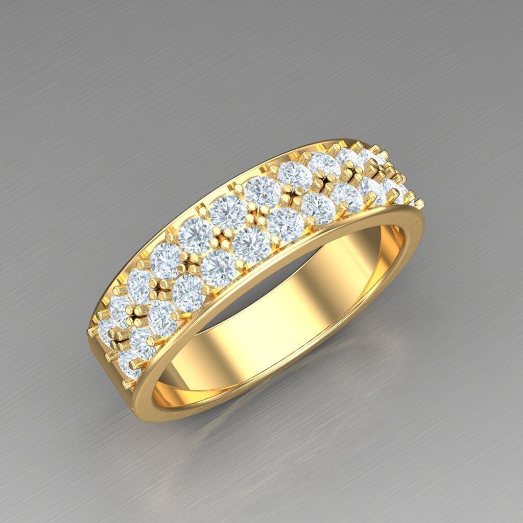 Modern Men Ring 3D CAD File 5MR085 3D print model_6